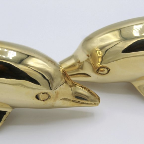 Pair of Dolphin Figurines Statue/Sculpture Beautiful Handcrafted Handmade - Picture 3 of 8